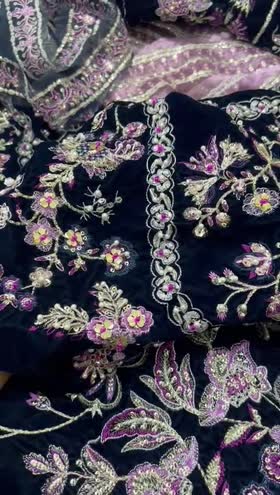 Rs 13250 mushq velvet fancy 3pc Rs 13250 mushq velvet fancy 3pc